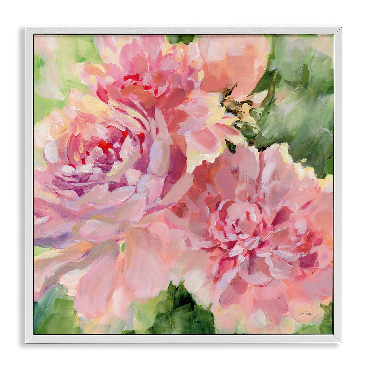 Stupell Industries Flared Peony Petals Framed Giclee Wall Art Design by Katrina Pete